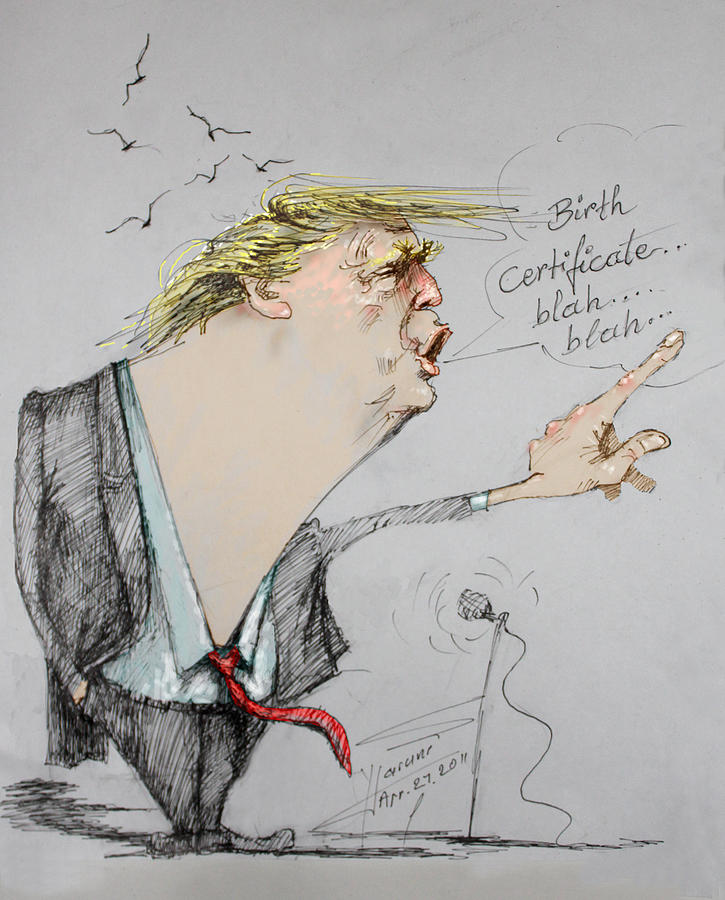 725x900 trump in a mission much ado about nothing drawing - Mission Drawing