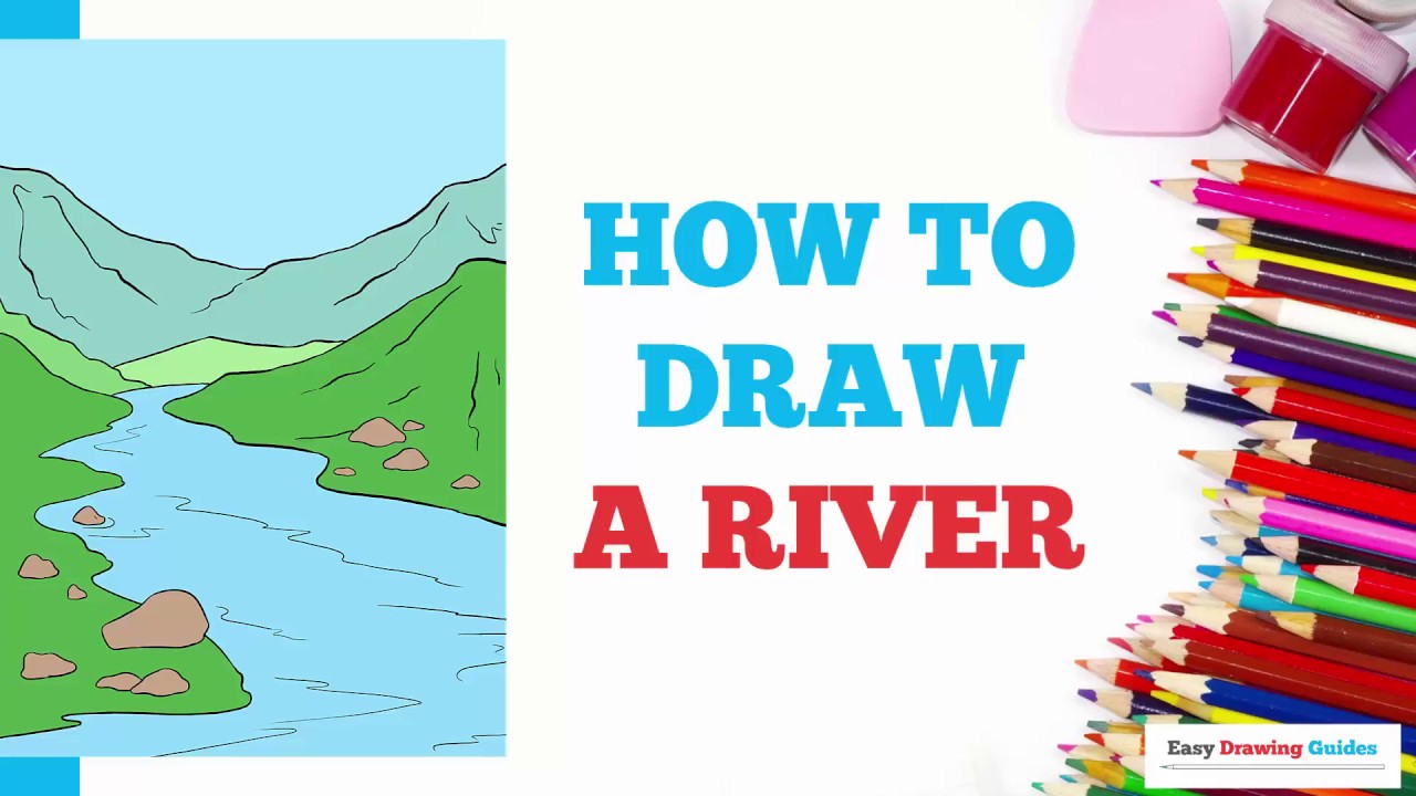 1280x720 how to draw a river in a few easy steps drawing tutorial for kids - Mississippi River Drawing