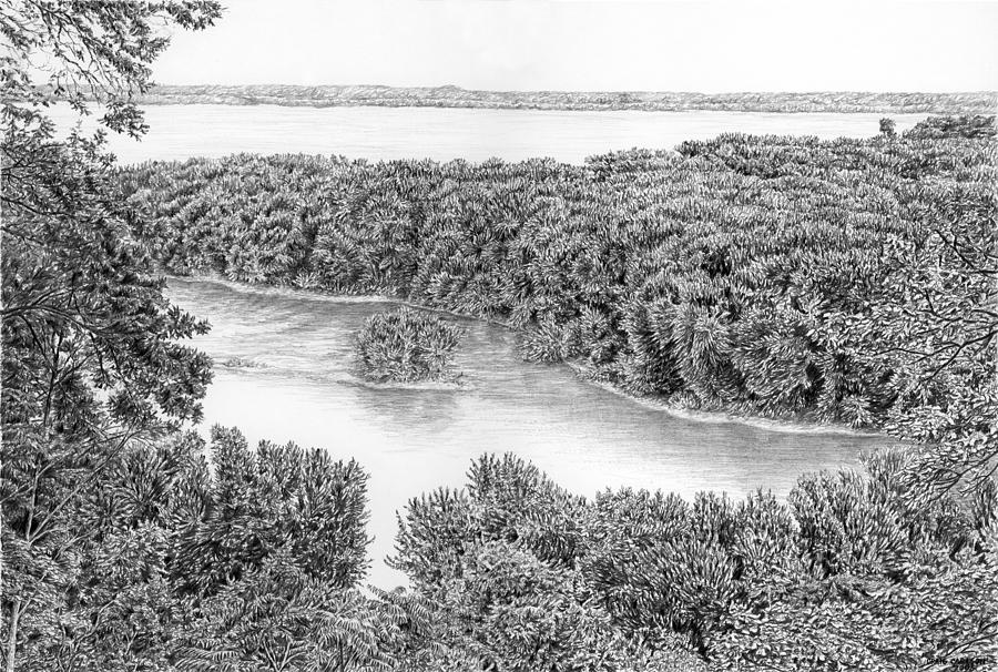 900x606 mississippi river overlook drawing - Mississippi River Drawing