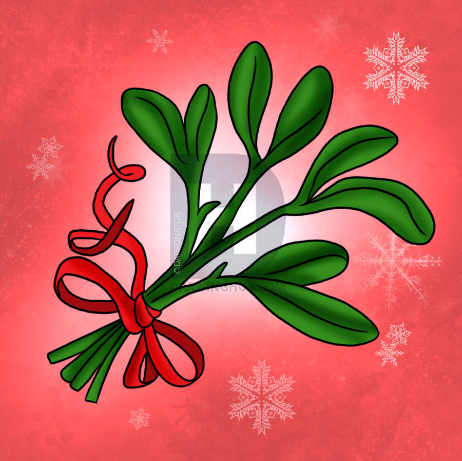 900x897 how to draw mistletoe, step - Mistletoe Drawing
