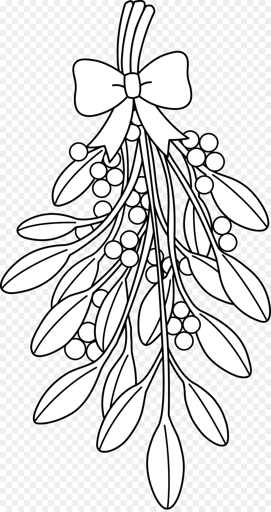 900x1700 mistletoe drawing transparent for free download - Mistletoe Drawing