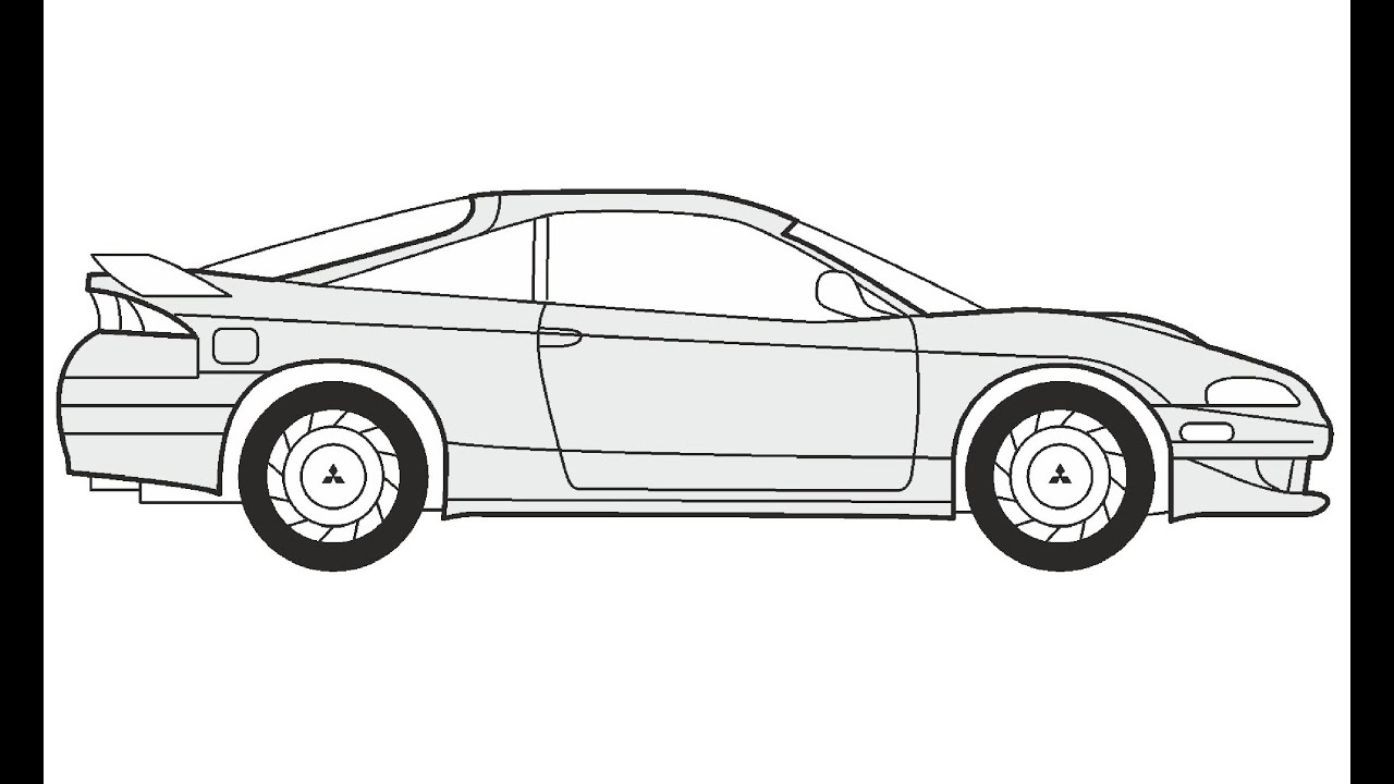 Mitsubishi Eclipse Drawing at PaintingValley.com | Explore collection ...