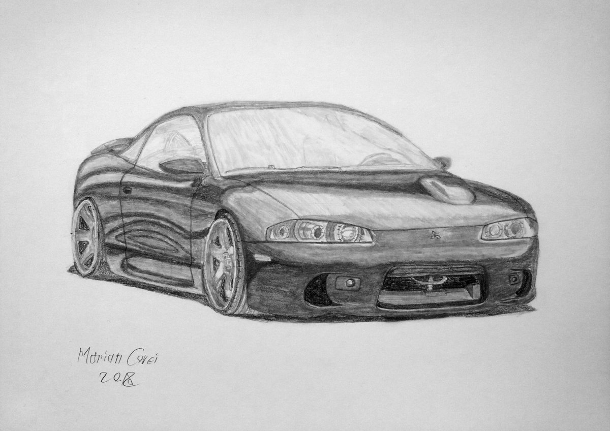 Mitsubishi eclipse рисунок