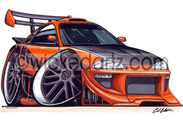 640x432 mitsubishi eclipse street racer orange - Mitsubishi Eclipse Drawing