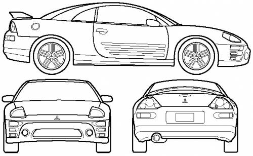 500x308 Vector Requests - Mitsubishi Eclipse Drawing