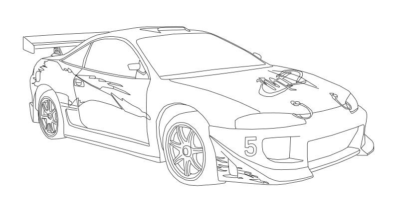 Mitsubishi Eclipse Drawing at PaintingValley.com | Explore collection ...