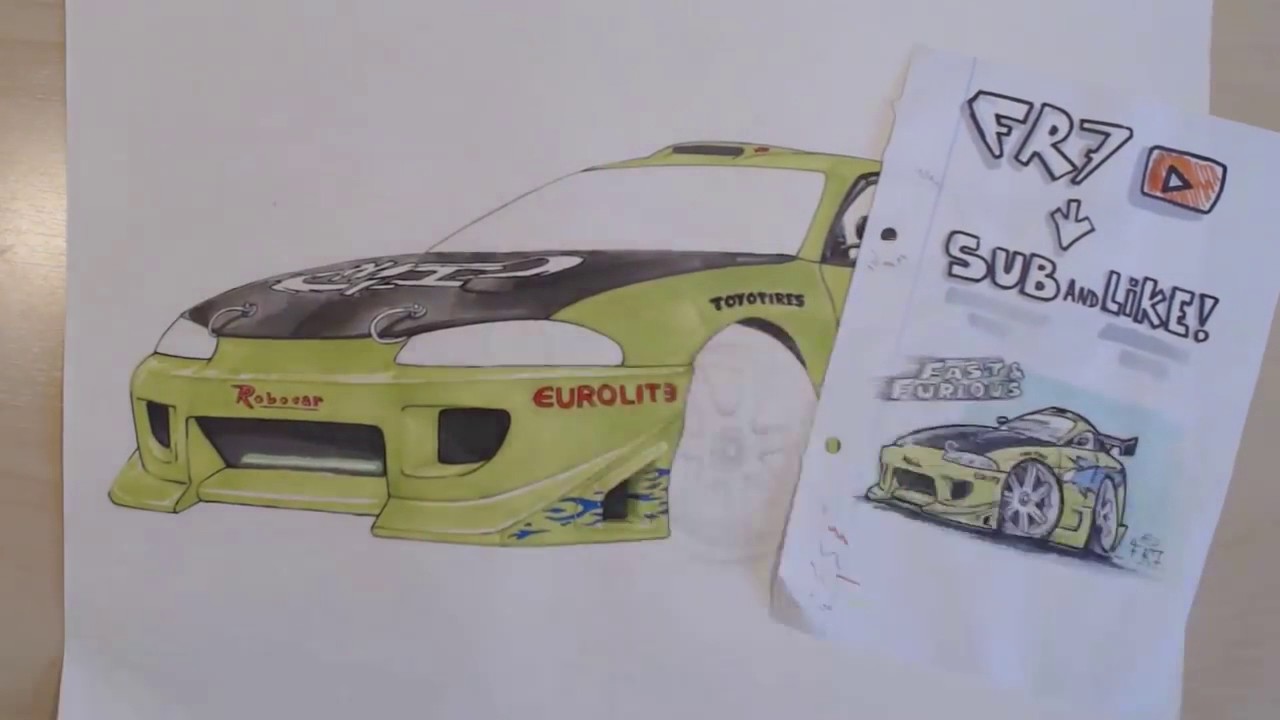 1280x720 mitsubishi eclipse the fast and the furious car - Mitsubishi Eclipse Drawing