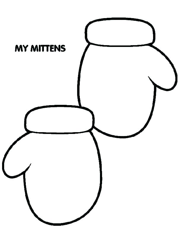 600x761 mitten pattern coloring - Mitten Drawing Pattern