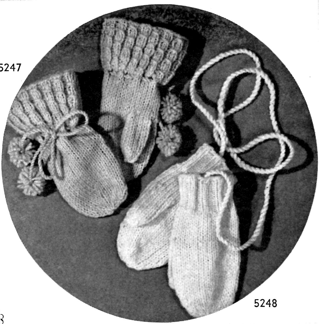 1098x1116 vintage baby mittens knitting pattern - Mitten Drawing Pattern