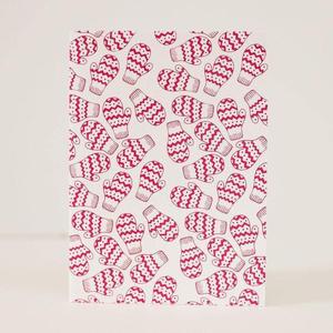 300x300 holiday card winter mitten pattern - Mitten Drawing Pattern