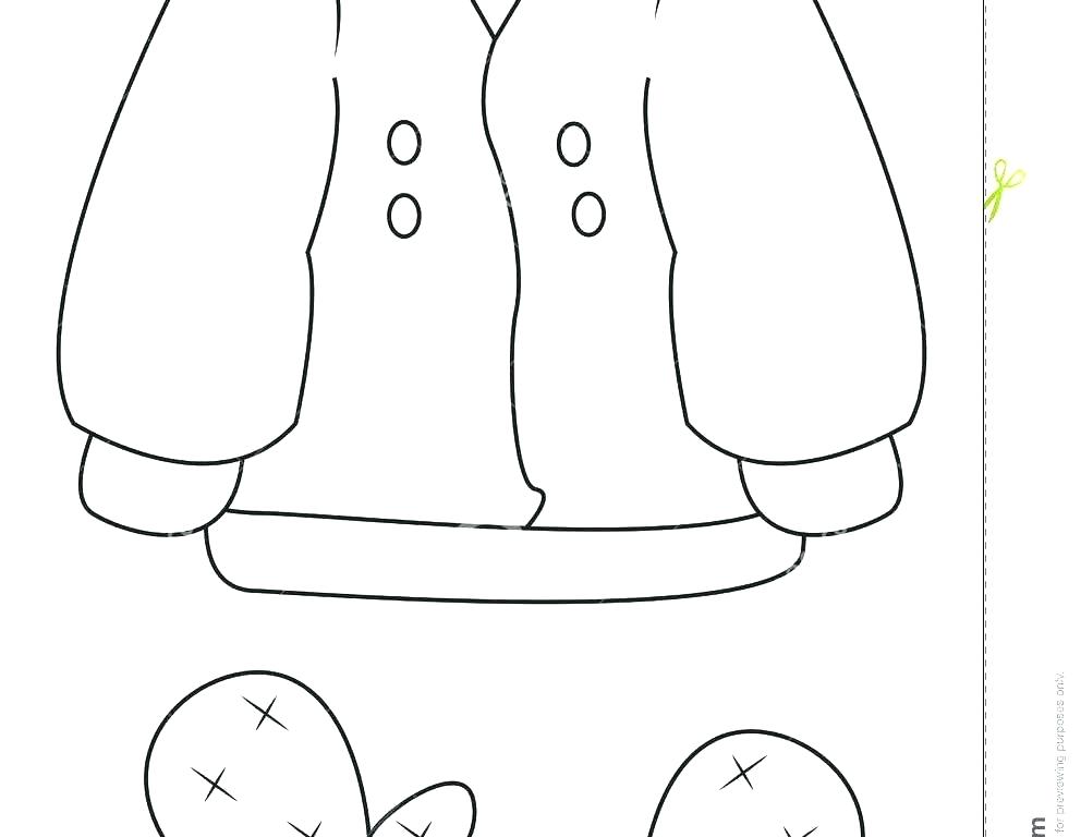 992x768 Coloring Pages Of Mittens - Mitten Drawing Pattern