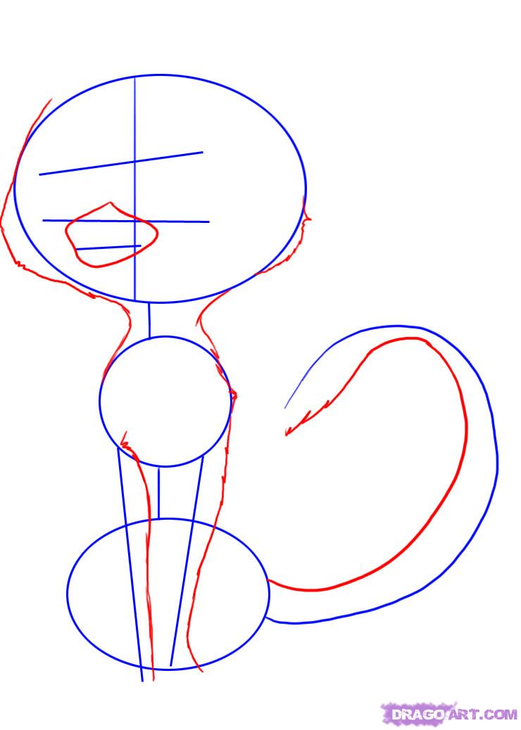 740x1038 draw mittens the cat from bolt, step - Mittens Drawing