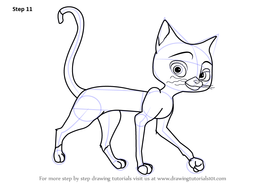 844x597 learn how to draw mittens cat from bolt - Mittens Drawing