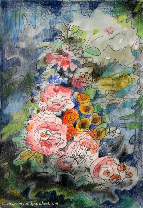 500x728 Mixed Media Drawing Tutorial - Mixed Media Drawing