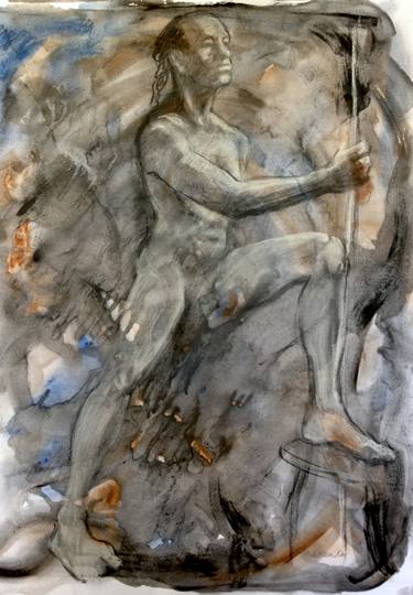 375x540 Hero, Mixed Media Drawing Drawing - Mixed Media Drawing