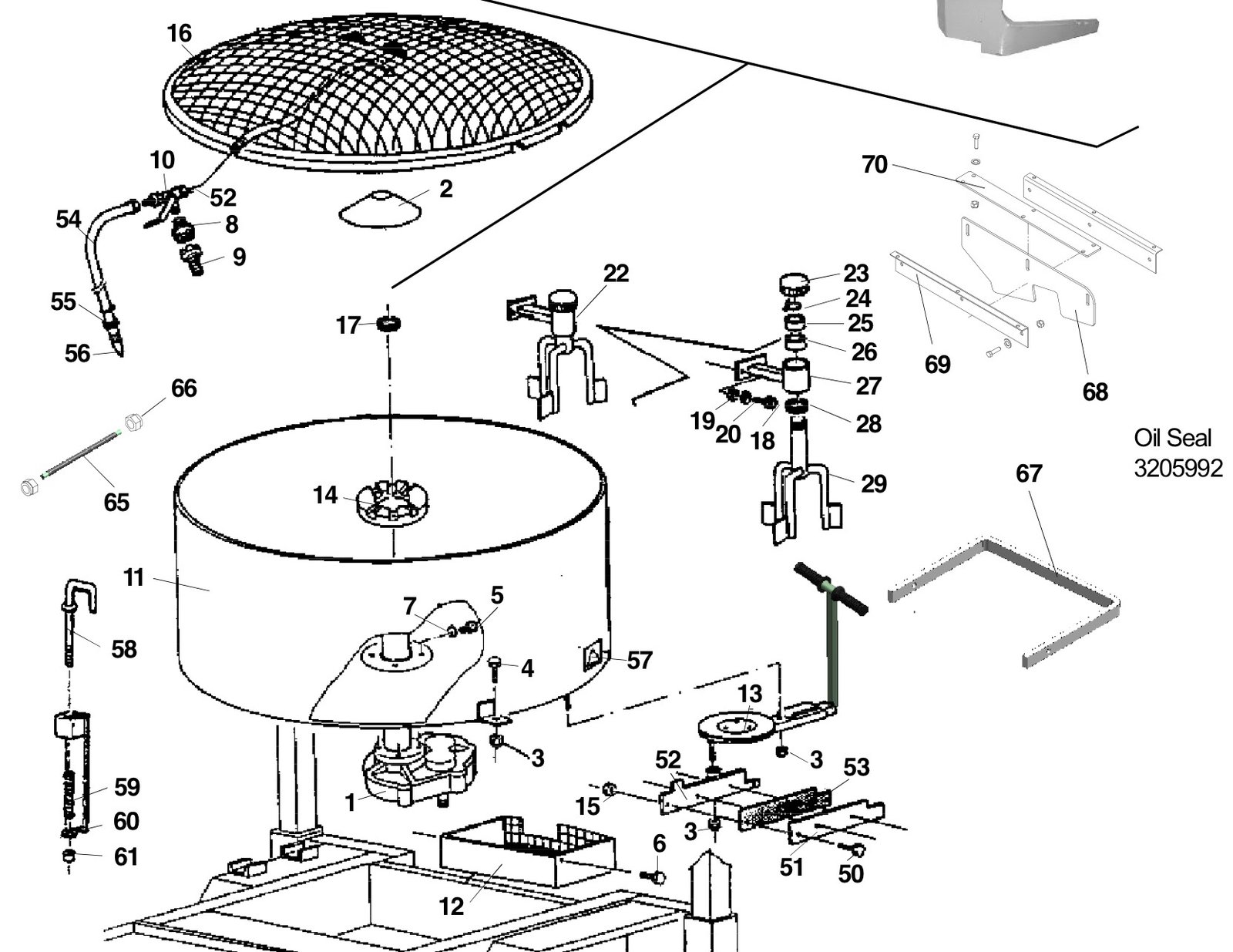 1600x1235 Mortarman Mixer, Spacer Ring, Pn - Mixer Drawing