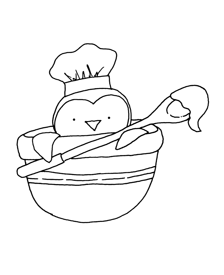 765x937 mixing bowl penguin wood mount stamp - Mixing Bowl Drawing