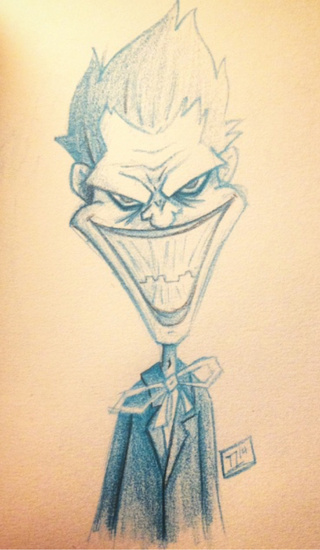 320x550 here's a drawing i did of the joker which is a mixture of a few - Mixture Drawing