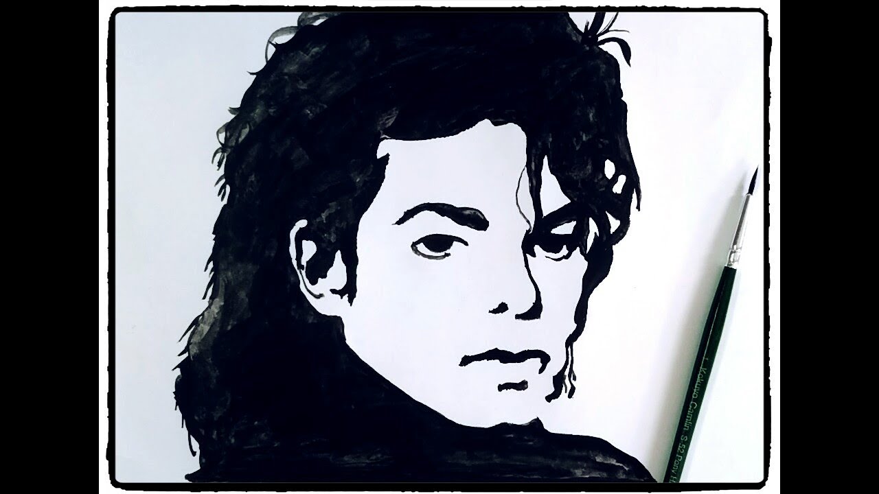 1280x720 how to draw and paint michael jackson mj singer tutorial in simple - Mj Drawing