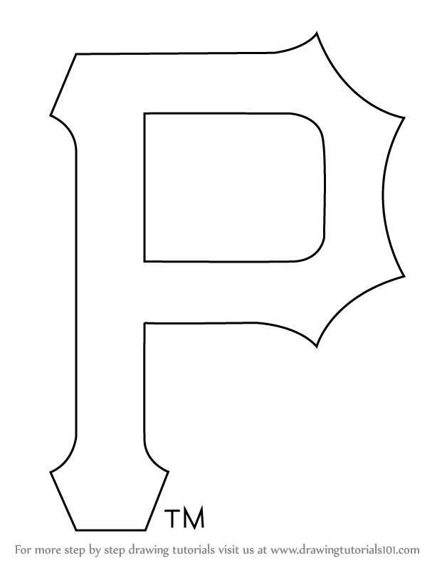 614x794 learn how to draw pittsburgh pirates logo - Mlb Logo Drawing
