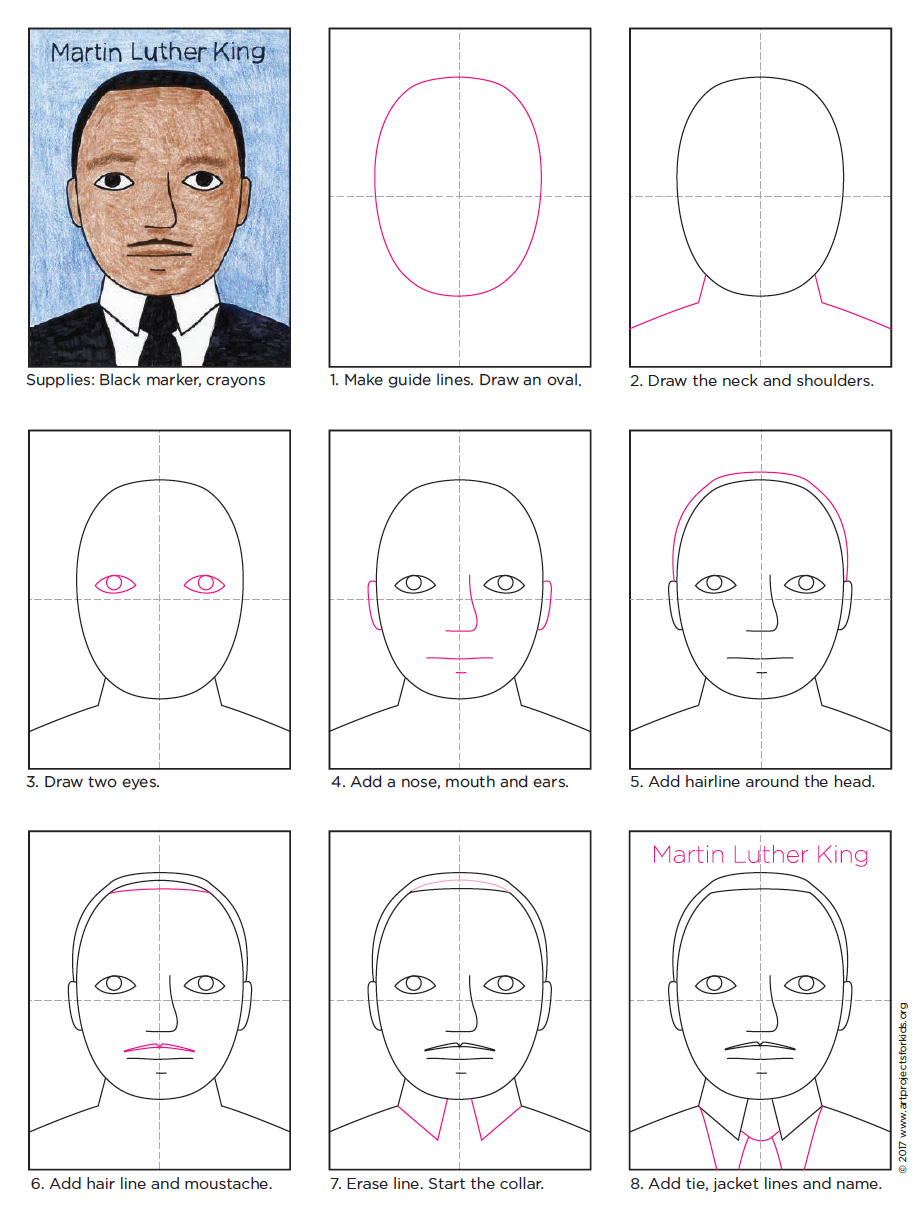 924x1218 draw martin luther king art projects for kids - Mlk Drawing