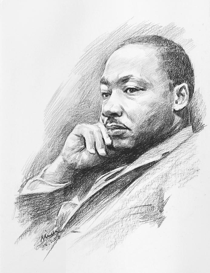 693x900 portrait of martin luther king jr drawing - Mlk Drawing