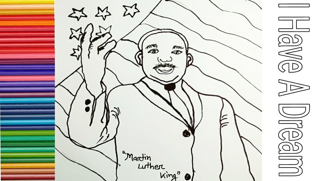 1280x720 how to draw martin luther king jr step - Mlk Drawing