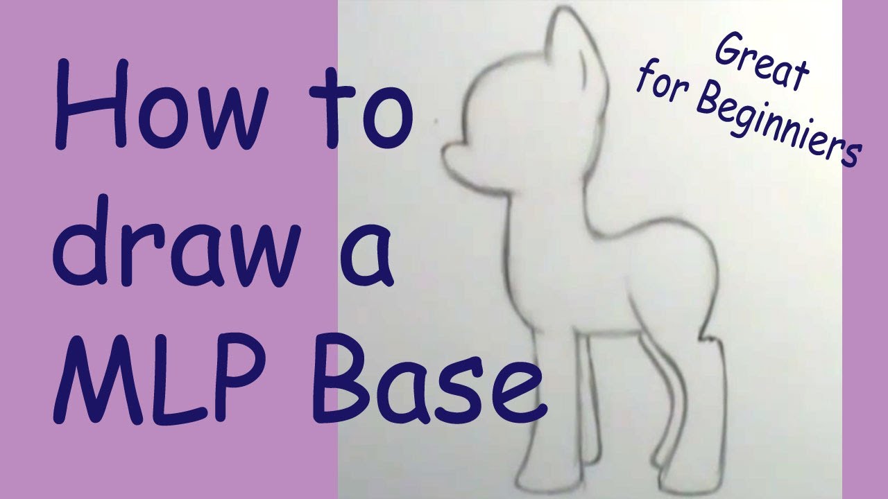 1280x720 how to draw a my little pony basic - Mlp Base Drawing