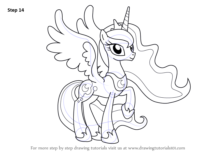845x598 learn how to draw princess luna from my little pony friendship is - Mlp Drawing