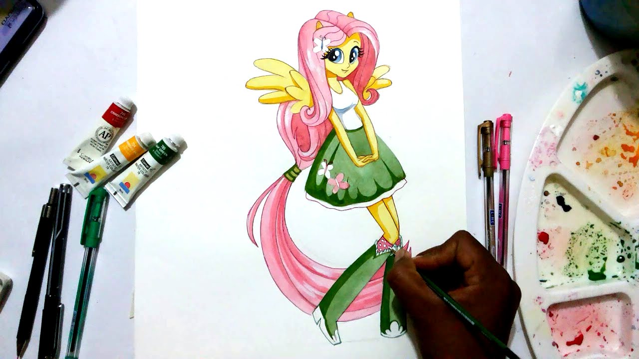 1280x720 how to draw my little pony equestria girls fluttershy - Mlp Eg Drawing