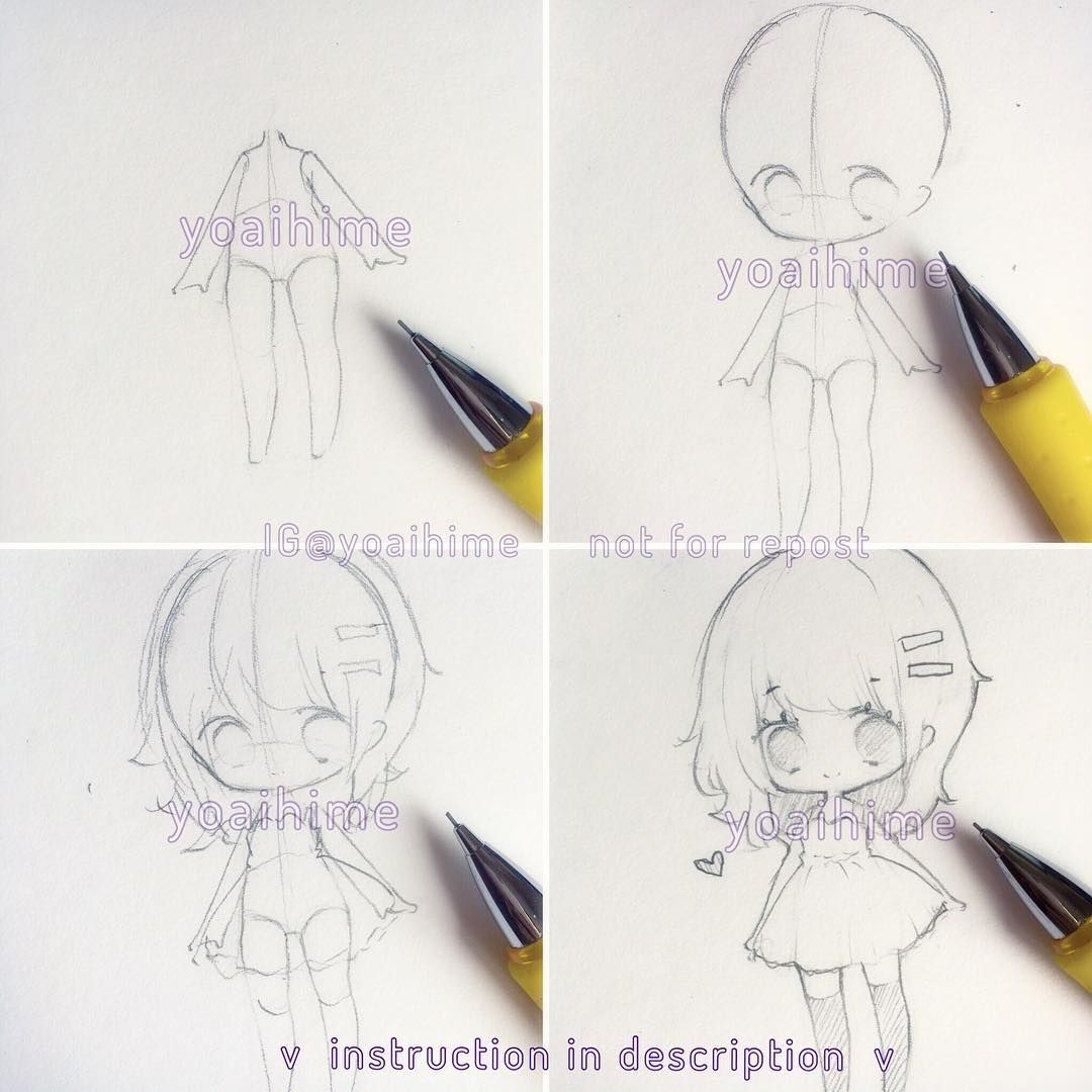 1080x1080 how i start my chibi drawings i am using a hb lead pencil - Mm Drawing
