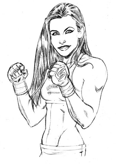 394x558 mixed martial art a step - Mma Drawing