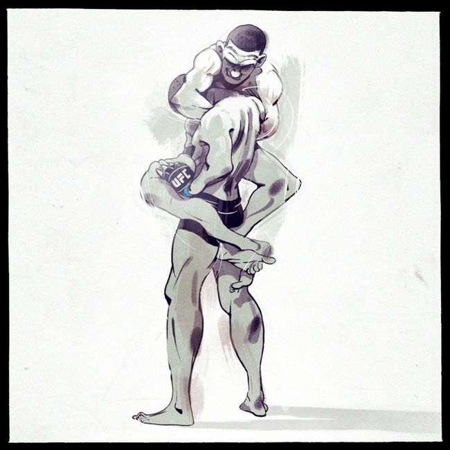 650x650 a hollywood animator's take on mma fightland - Mma Drawing