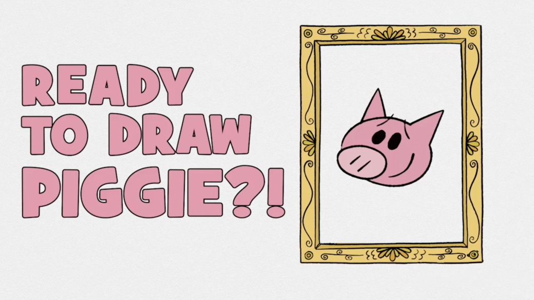 1040x585 how to draw piggie pigeon presents - Mo Willems Drawing