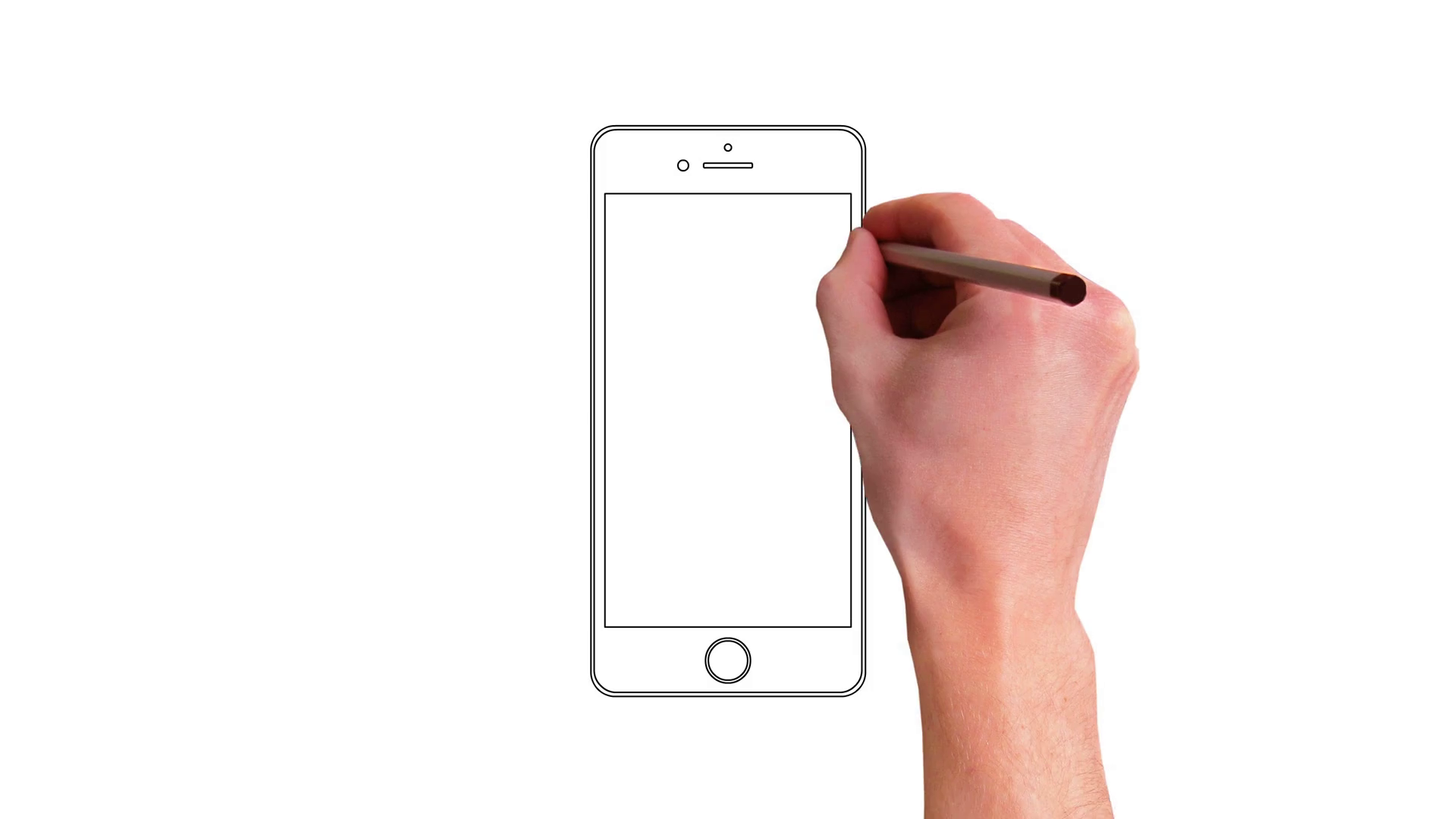 1920x1080 hand drawing touch screen smart phone animation motion background - Mobile Drawing