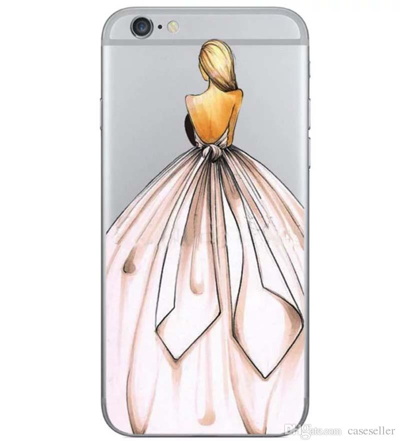 800x889 hot creative cell drawing girls fashion show pattern high - Mobile Phone Drawing