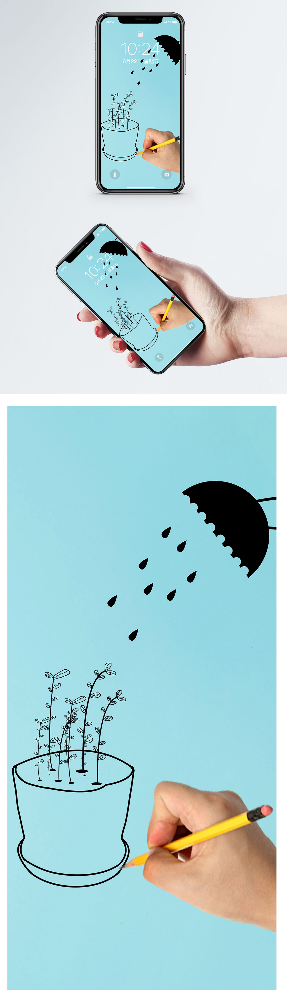 1200x4160 pencil drawing mobile phone wallpaper backgrounds image picture - Mobile Phone Drawing