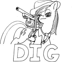 288x250 Pinkamena Mobster Drawing - Mobster Drawing