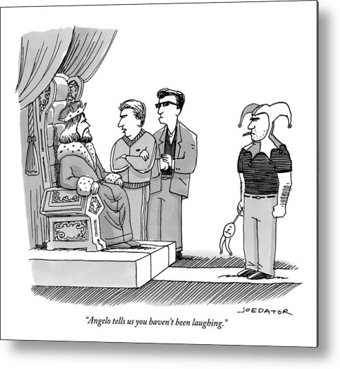 493x535 two mobster tough guys confront a king on behalf metal print - Mobster Drawing