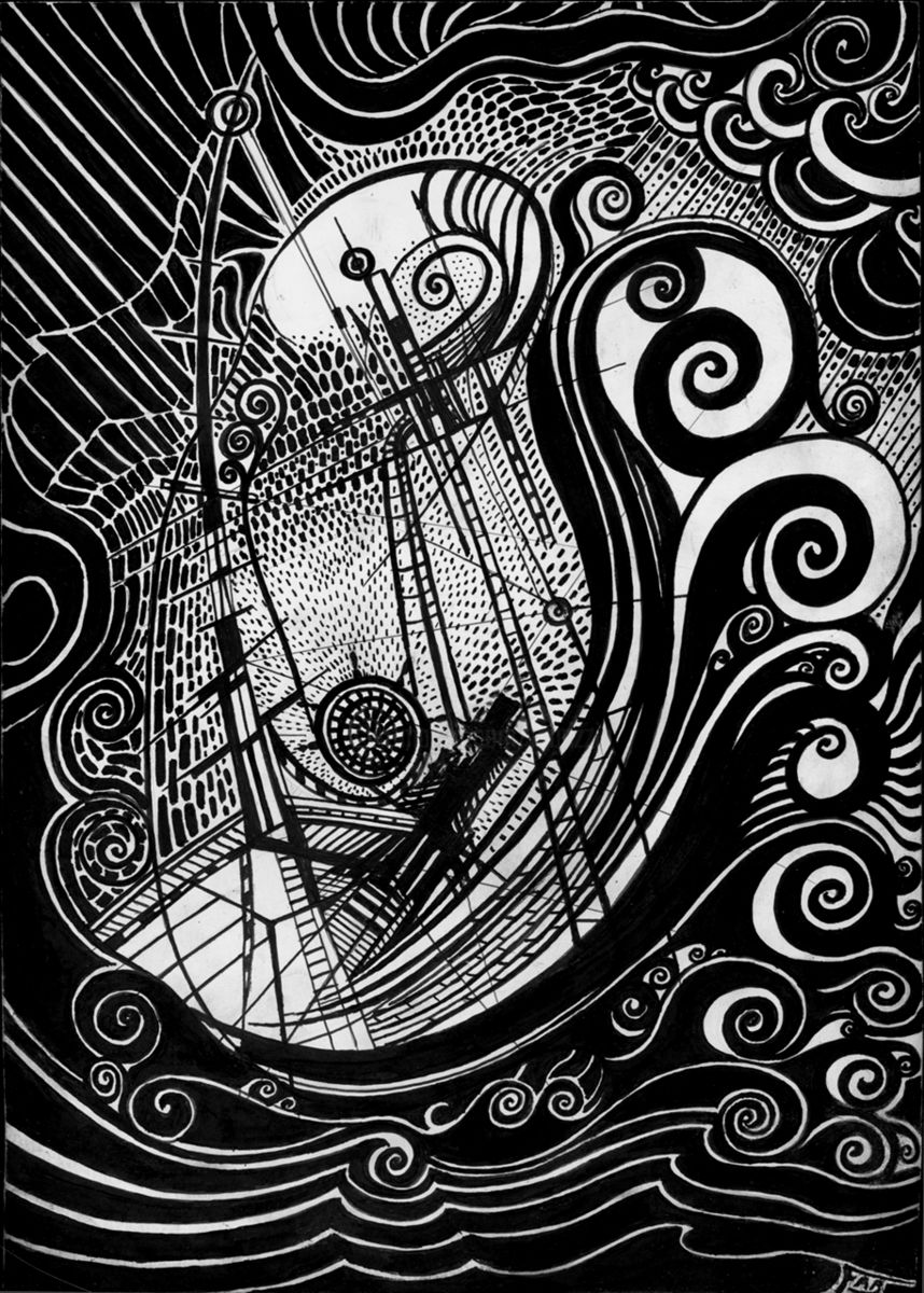 858x1200 Moby Dick Drawing - Moby Dick Drawing