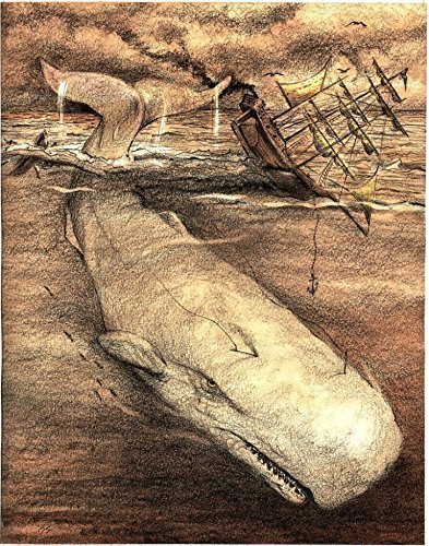 393x500 white whaleherman melville's moby dick rustic heart - Moby Dick Drawing