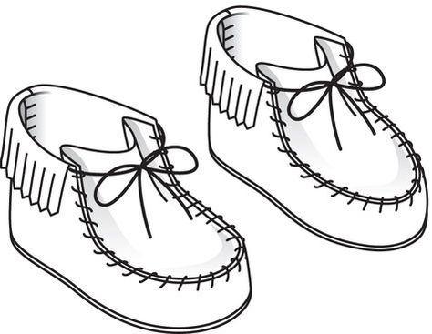474x367 baby moccasins - Moccasins Drawing