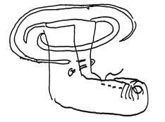 234x174 nativetech century seminole men`s clothing making creek - Moccasins Drawing