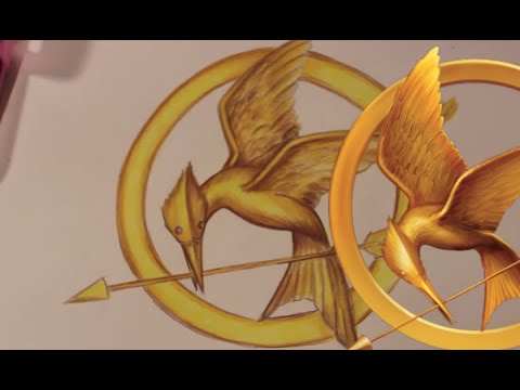 480x360 How To Draw The Mockingjay Symbol From The Hunger Games - Mockingjay Drawing