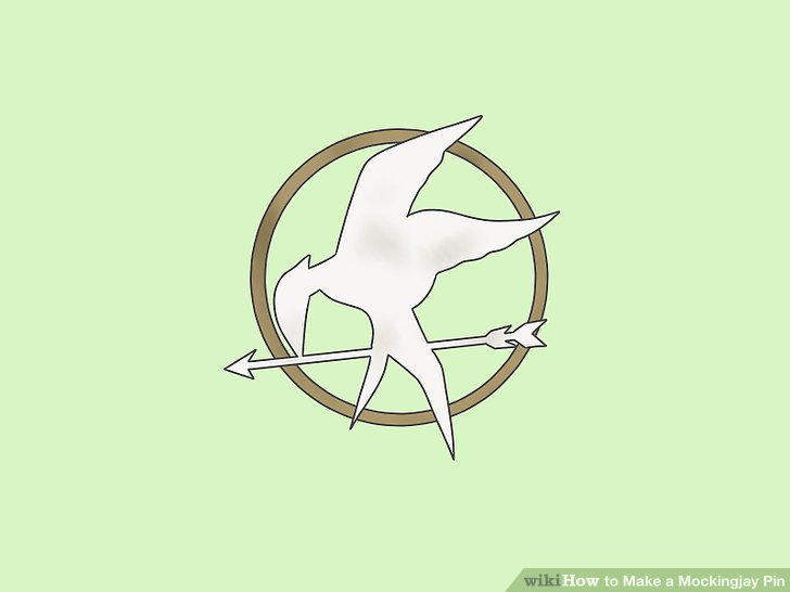 728x546 How To Make A Mockingjay Pin - Mockingjay Drawing