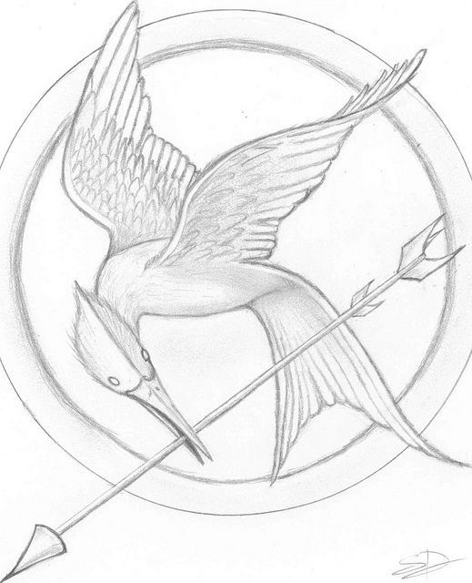 Mockingjay Drawing at PaintingValley.com | Explore collection of ...