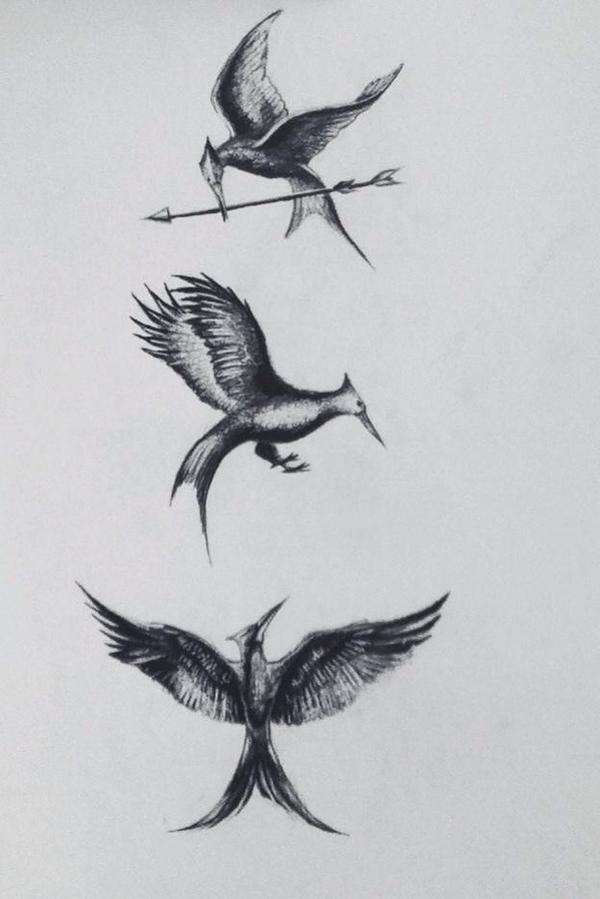 600x899 the hunger games on twitter lovely job! rt jlawrence - Mockingjay Drawing