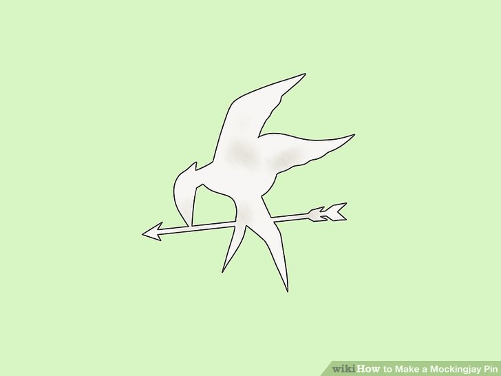 728x546 How To Make A Mockingjay Pin - Mockingjay Pin Drawing
