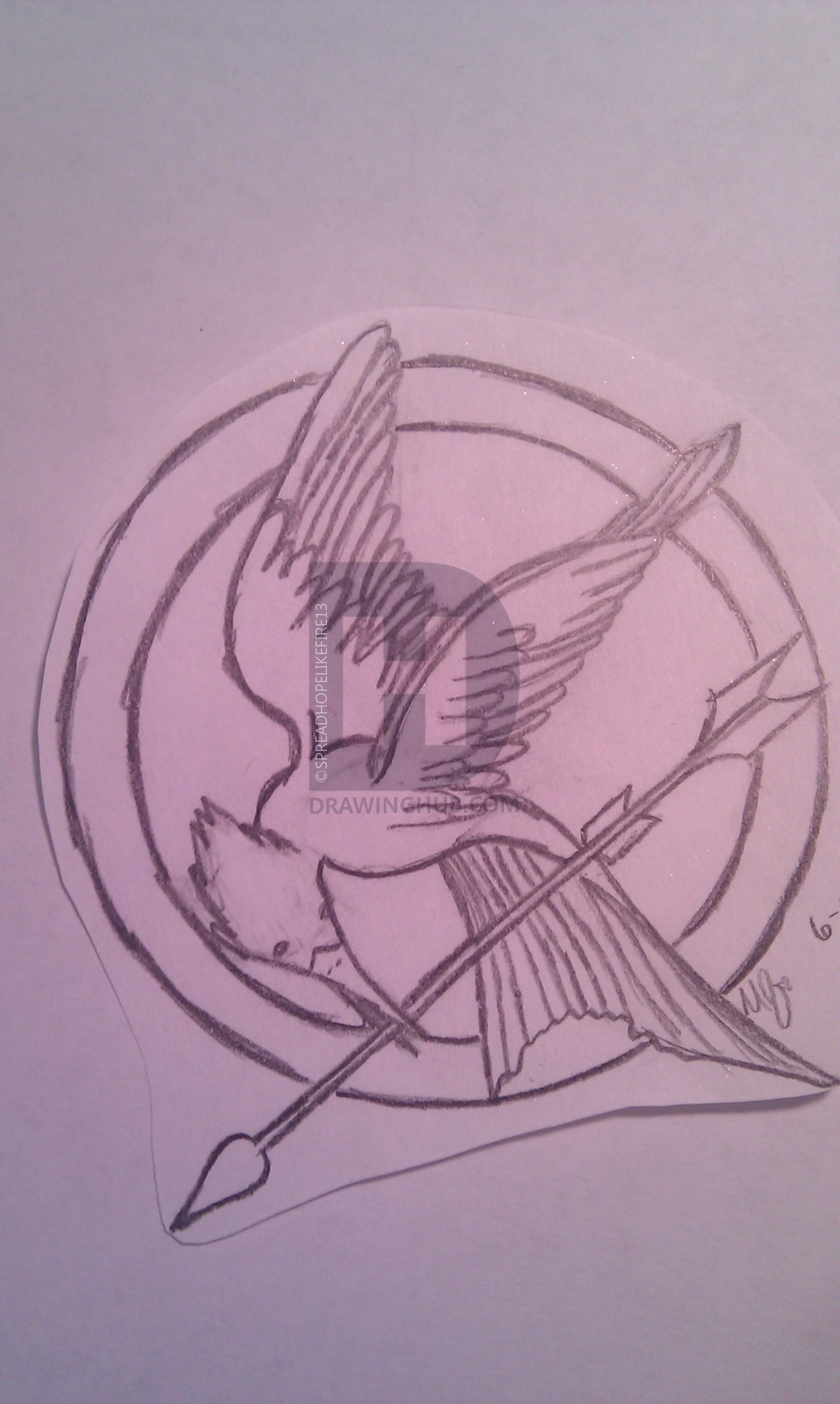 1552x2592 The Mockingjay Pin From The Hunger Games Drawing - Mockingjay Pin Drawing