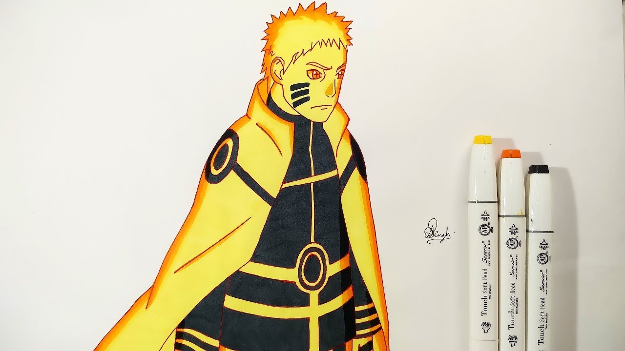 1280x720 how to draw naruto hokage bijuu mode - Mode Drawing